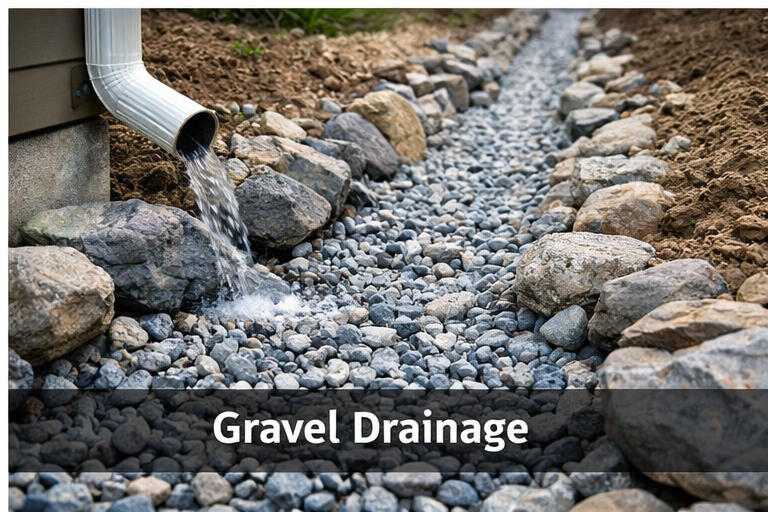 Gravel drainage example