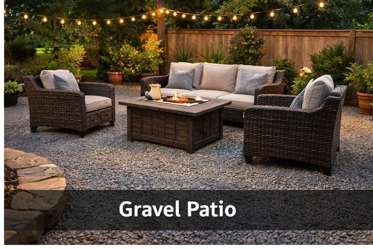 Gravel patio example
